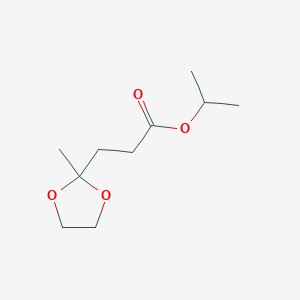 molecular formula C10H18O4 B12544279 Propan-2-yl 3-(2-methyl-1,3-dioxolan-2-yl)propanoate CAS No. 143583-80-6