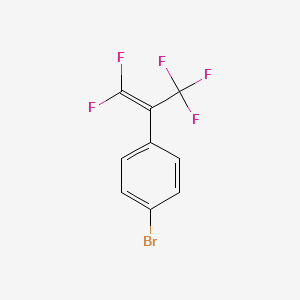molecular formula C9H4BrF5 B12544290 Benzene, 1-bromo-4-[2,2-difluoro-1-(trifluoromethyl)ethenyl]- CAS No. 146500-63-2