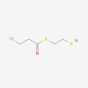 molecular formula C5H9ClOS2 B12544308 S-(2-Sulfanylethyl) 3-chloropropanethioate CAS No. 653577-69-6