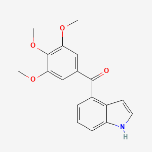 molecular formula C18H17NO4 B12544319 (1H-Indol-4-yl)(3,4,5-trimethoxyphenyl)methanone CAS No. 143259-55-6