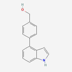 molecular formula C15H13NO B12544321 4-(1H-Indol-4-YL)benzyl alcohol CAS No. 864871-35-2