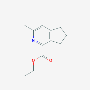 molecular formula C13H17NO2 B12544340 Ethyl 3,4-dimethyl-6,7-dihydro-5H-cyclopenta[C]pyridine-1-carboxylate CAS No. 668276-37-7