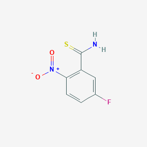 molecular formula C7H5FN2O2S B12544368 5-Fluoro-2-nitrobenzenecarbothioamide CAS No. 658076-53-0
