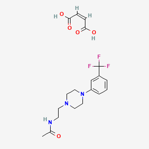 (Z)-but-2-enedioic acid;N-[2-[4-[3-(trifluoromethyl)phenyl]piperazin-1-yl]ethyl]acetamide