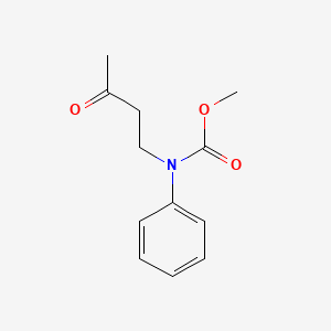 molecular formula C12H15NO3 B12544466 Carbamic acid, (3-oxobutyl)phenyl-, methyl ester CAS No. 845618-97-5