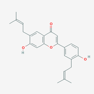 molecular formula C25H26O4 B1254448 Licoflavone B CAS No. 91433-17-9