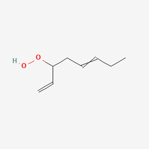 molecular formula C8H14O2 B12544549 Octa-1,5-diene-3-peroxol CAS No. 143228-51-7