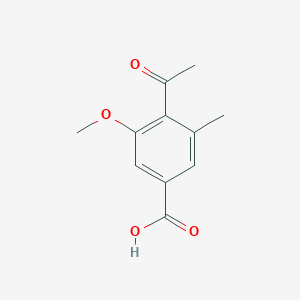 molecular formula C11H12O4 B1254519 4-acetyl-3-methoxy-5-methylbenzoic acid 