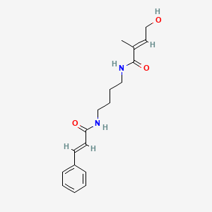 molecular formula C18H24N2O3 B1254547 N-[4-(2-Methyl-4-hydroxy-2-butenoylamino)butyl]cinnamamide 