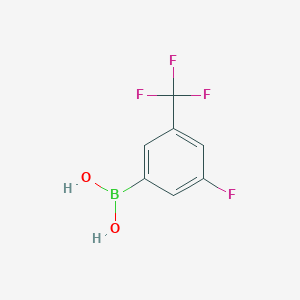 molecular formula C7H5BF4O2 B125455 (3-氟-5-(三氟甲基)苯基)硼酸 CAS No. 159020-59-4