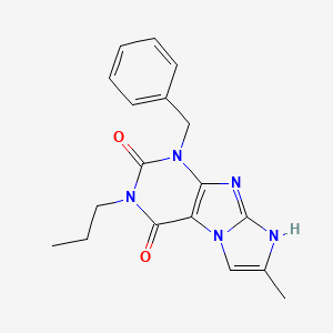 1-Benzyl-7-methyl-3-propyl-1H,8H-imidazo[2,1-f]purine-2,4-dione