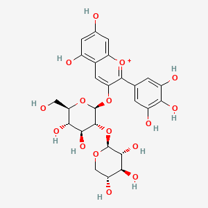 molecular formula C26H29O16+ B1254558 Delphinidin 3-sambubioside 
