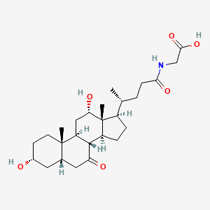 molecular formula C26H41NO6 B1254561 N-[(3alpha,5beta,12alpha)-3,12-dihydroxy-7,24-dioxocholan-24-yl]glycine 