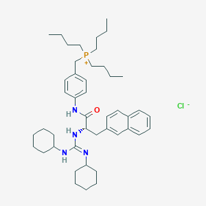 molecular formula C45H69Cl2N4OP B125457 ((4-((2-((双(环己基氨基)亚甲基)氨基)-3-(2-萘基)-1-氧代丙基)氨基)苯基)甲基)三丁基膦氯化物一水合氯化物 CAS No. 151039-63-3