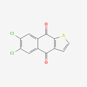 molecular formula C12H4Cl2O2S B12545981 Naphtho[2,3-b]thiophene-4,9-dione, 6,7-dichloro- CAS No. 143746-70-7