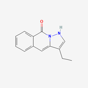 molecular formula C13H12N2O B1254600 3-ethyl-1H-pyrazolo[1,5-b]isoquinolin-9-one 