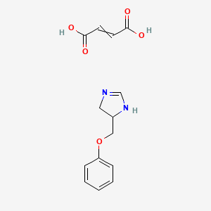 molecular formula C14H16N2O5 B12546040 but-2-enedioic acid;5-(phenoxymethyl)-4,5-dihydro-1H-imidazole CAS No. 652128-76-2