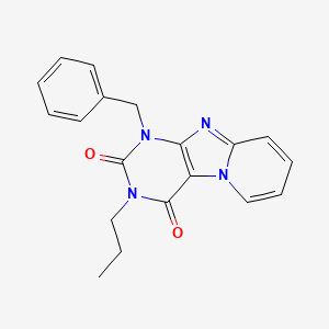 molecular formula C19H18N4O2 B1254608 1-Benzyl-3-propyl-1h,3h-pyrido[2,1-f]purine-2,4-dione 