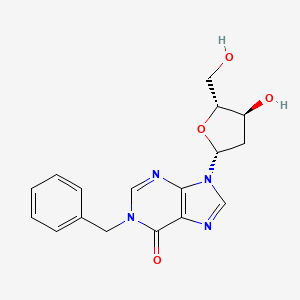 molecular formula C17H18N4O4 B1254609 1-Benzyl-2'-deoxyinosine 
