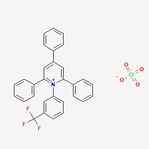 molecular formula C30H21ClF3NO4 B12546094 Pyridinium, 2,4,6-triphenyl-1-[3-(trifluoromethyl)phenyl]-, perchlorate CAS No. 142058-01-3