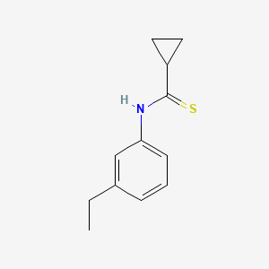 molecular formula C12H15NS B12546110 N-(3-Ethylphenyl)cyclopropanecarbothioamide CAS No. 149601-47-8