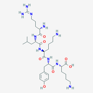 molecular formula C33H58N10O7 B12546115 N~5~-(Diaminomethylidene)-L-ornithyl-L-leucyl-L-lysyl-L-tyrosyl-L-lysine CAS No. 664341-40-6