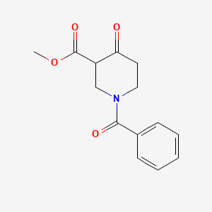 molecular formula C14H15NO4 B1254618 Methyl 1-benzoyl-4-oxopiperidine-3-carboxylate CAS No. 3518-87-4