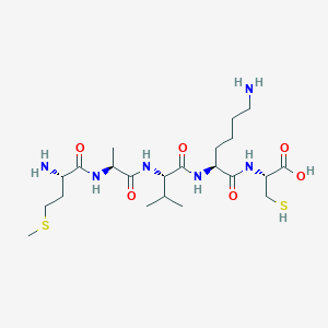 molecular formula C22H42N6O6S2 B12546203 L-Methionyl-L-alanyl-L-valyl-L-lysyl-L-cysteine CAS No. 666180-27-4