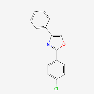 molecular formula C15H10ClNO B12546277 2-(4-Chlorophenyl)-4-phenyl-1,3-oxazole CAS No. 172974-28-6