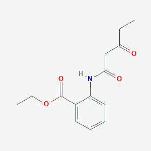 molecular formula C14H17NO4 B12546304 Ethyl 2-[(3-oxopentanoyl)amino]benzoate CAS No. 143049-23-4