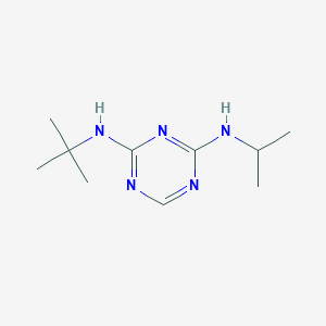 molecular formula C10H19N5 B12546359 N~2~-tert-Butyl-N~4~-(propan-2-yl)-1,3,5-triazine-2,4-diamine CAS No. 143305-38-8