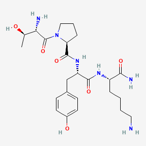 molecular formula C24H38N6O6 B12546366 L-Threonyl-L-prolyl-L-tyrosyl-L-lysinamide CAS No. 154939-15-8