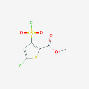 molecular formula C6H4Cl2O4S2 B125464 Methyl 5-chloro-3-(chlorosulfonyl)thiophene-2-carboxylate CAS No. 158439-31-7