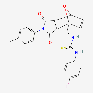 1-(4-fluorophenyl)-3-[[2-(4-methylphenyl)-1,3-dioxo-7,7a-dihydro-3aH-octahydro-1H-4,7-epoxyisoindol-4-yl]methyl]thiourea