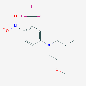 molecular formula C13H17F3N2O3 B12546468 Benzenamine, N-(2-methoxyethyl)-4-nitro-N-propyl-3-(trifluoromethyl)- CAS No. 821776-88-9