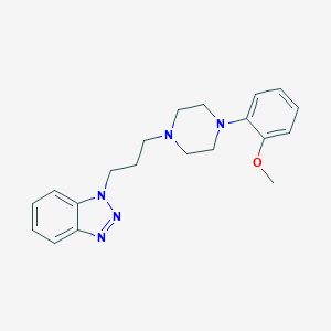 B125465 4-(3-(Benzotriazol-1-yl)propyl)-1-(2-methoxyphenyl)piperazine CAS No. 156007-21-5