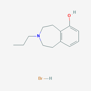 molecular formula C13H20BrNO B12546541 3-Propyl-1,2,4,5-tetrahydro-3-benzazepin-6-ol;hydrobromide CAS No. 143620-23-9