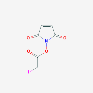 molecular formula C6H4INO4 B12546589 1-[(Iodoacetyl)oxy]-1H-pyrrole-2,5-dione CAS No. 151199-81-4
