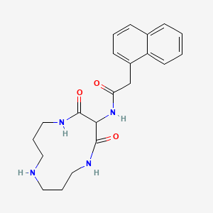 molecular formula C21H26N4O3 B12546610 N-(2,4-Dioxo-1,5,9-triazacyclododecan-3-yl)-2-(naphthalen-1-yl)acetamide CAS No. 141968-43-6
