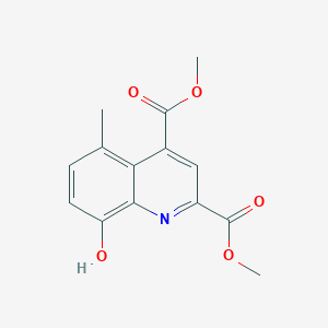 molecular formula C14H13NO5 B12546722 Dimethyl 8-hydroxy-5-methylquinoline-2,4-dicarboxylate CAS No. 144283-92-1