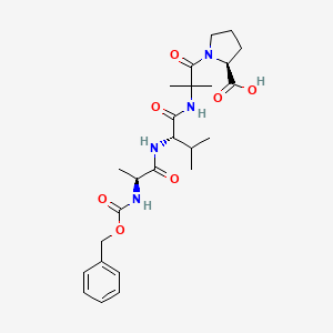 molecular formula C25H36N4O7 B12546726 N-[(Benzyloxy)carbonyl]-L-alanyl-L-valyl-2-methylalanyl-L-proline CAS No. 671818-12-5