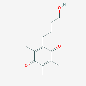 molecular formula C13H18O3 B1254673 2-(4-Hydroxybutyl)-3,5,6-trimethylcyclohexa-2,5-diene-1,4-dione CAS No. 152721-42-1