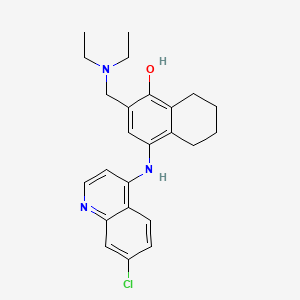 molecular formula C24H28ClN3O B1254675 4-(7-Chloro-4-aminoquinolyl)-2-diethylaminomethyl-5,6,7,8-tetrahydro-1-naphthol CAS No. 37025-38-0