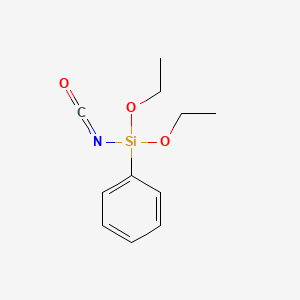 molecular formula C11H15NO3Si B12546775 Diethoxy(isocyanato)phenylsilane CAS No. 142474-42-8