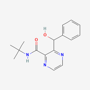 molecular formula C16H19N3O2 B12546800 N-tert-Butyl-3-[hydroxy(phenyl)methyl]pyrazine-2-carboxamide CAS No. 143769-17-9