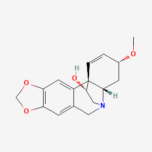 molecular formula C17H19NO4 B1254683 (1R,13S,15R,18R)-15-methoxy-5,7-dioxa-12-azapentacyclo[10.5.2.01,13.02,10.04,8]nonadeca-2,4(8),9,16-tetraen-18-ol 