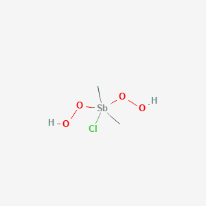 molecular formula C2H8ClO4Sb B12546833 Chloro[bis(hydroperoxy)]dimethyl-lambda~5~-stibane CAS No. 142088-10-6