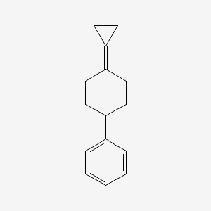 molecular formula C15H18 B12546883 Benzene, (4-cyclopropylidenecyclohexyl)- CAS No. 147356-80-7