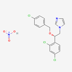 molecular formula C18H16Cl3N3O4 B1254690 (S)-econazole nitrate CAS No. 73094-38-9