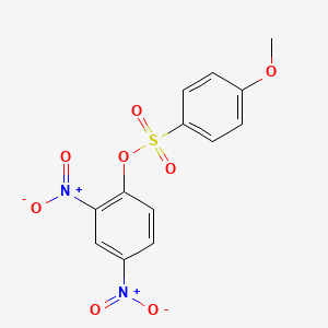 molecular formula C13H10N2O8S B12546927 Benzenesulfonic acid, 4-methoxy-, 2,4-dinitrophenyl ester CAS No. 154853-46-0